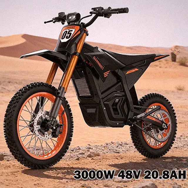 3000W Peak Electric Dirt Bike E-Mountain Bike 48V 21Ah Long Range for Adult Teen