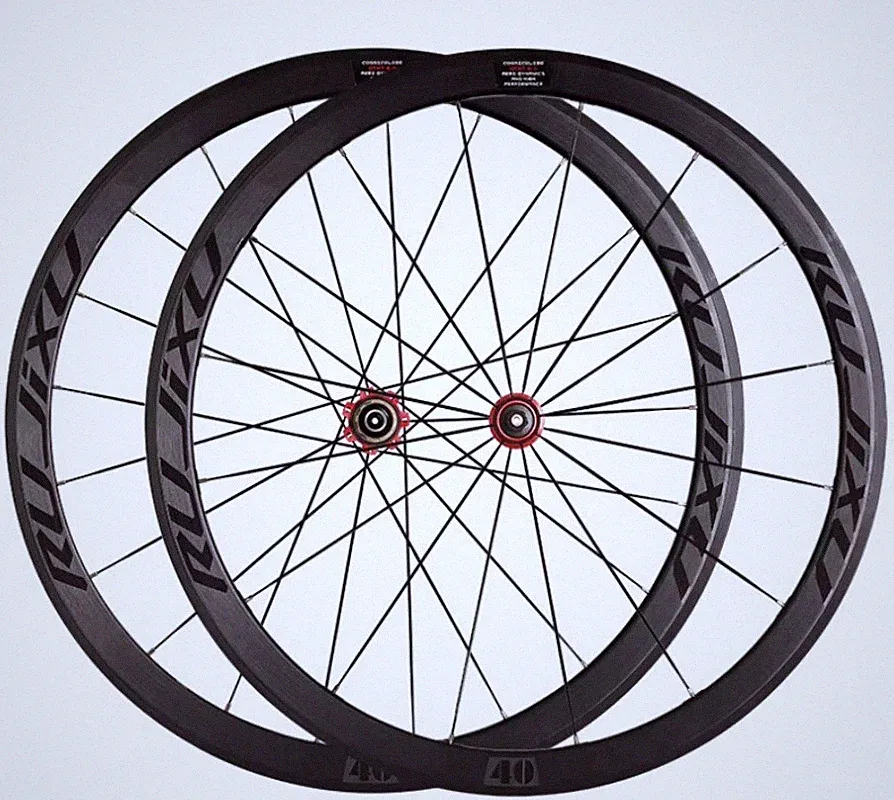 700c Road Bike Wheelset V Brake Carbon Fiber Hub Racing Training Bicycle Wheels