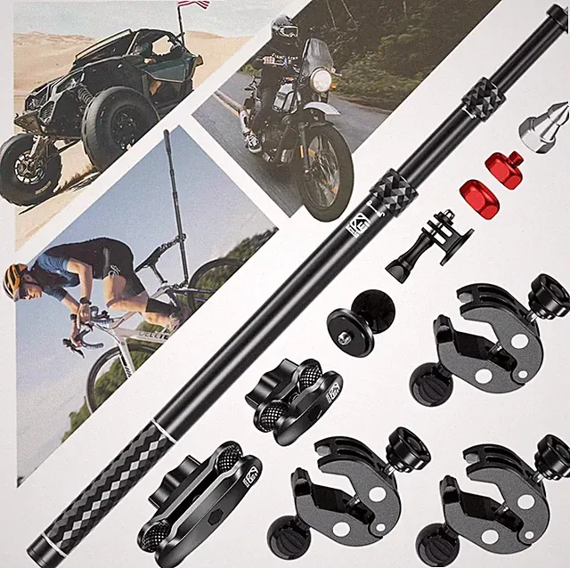 Aluminum Alloy Motorcycle Camera Mount Kit for GoPro Insta360 DJI, 360° ....