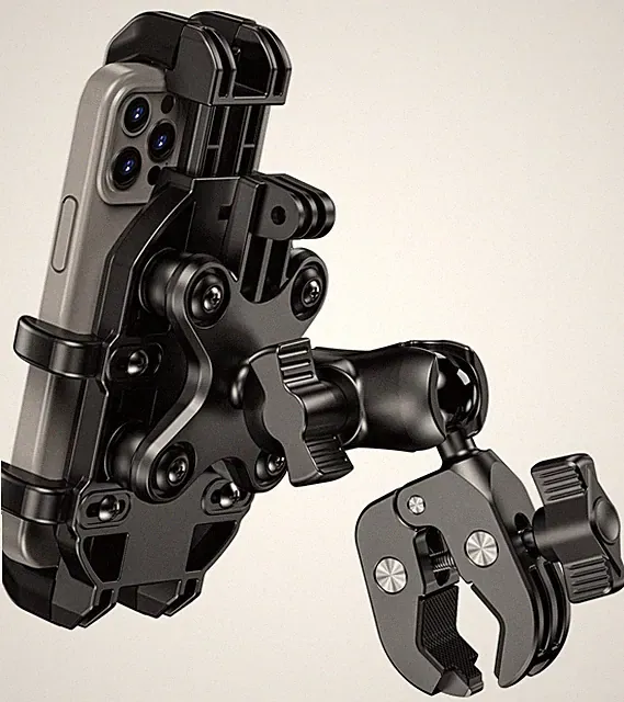 Anti-Shake Motorcycle Phone Mount Holder with Vibration Dampener