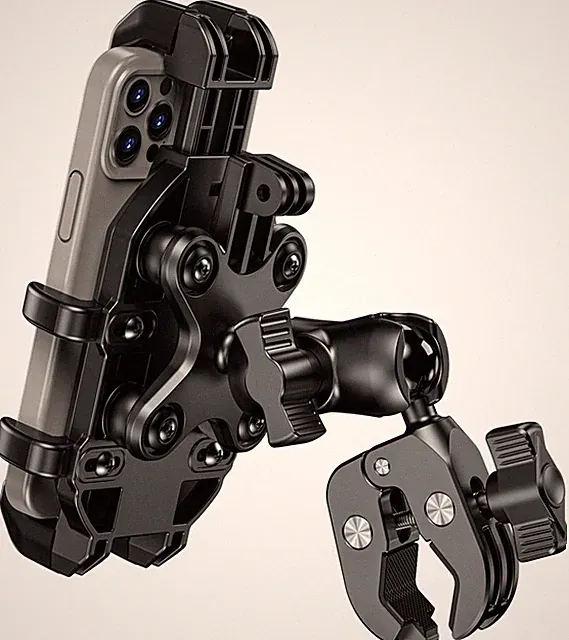 AntiShake Motorcycle Phone Mount Holder with Vibration Dampener