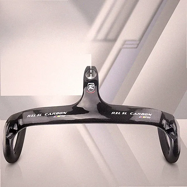 Carbon Racing Road Bike Integrated Handlebar with Stem Internal Routing Drop Bar