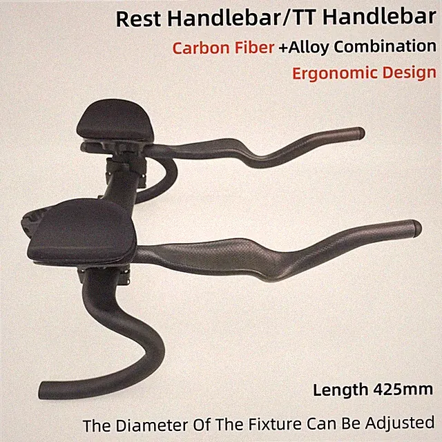 Carbon Road Fixed Gear Bike Triathlon Time Trial 3K Bicycle TT Rest Handlebar