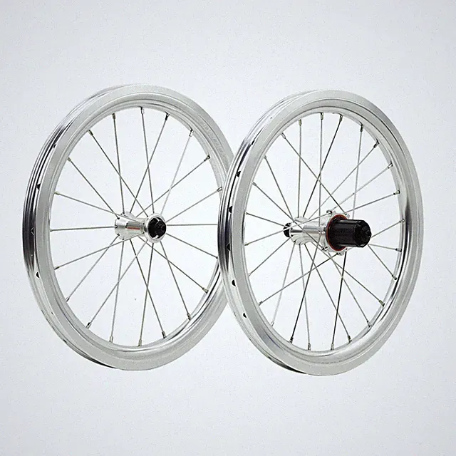 Child Folding Bike Alloy Wheelset 16 Plus 1 3/8" 349 V Rim Brake 8-11s Wheels