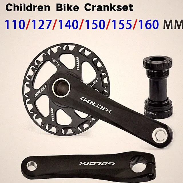 Children MTB Bicycle Crankset 160/155/150/140/127/110mm Kid's Integrated Cranks