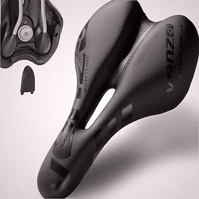 Comfortable Bike Saddle with Hidden AirTag Mount - Anti-Theft Under-Seat Prot...