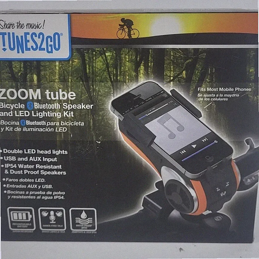 Electric Bike bicycle bluetooth speaker Phone Mount LED Head Light Trek Giant