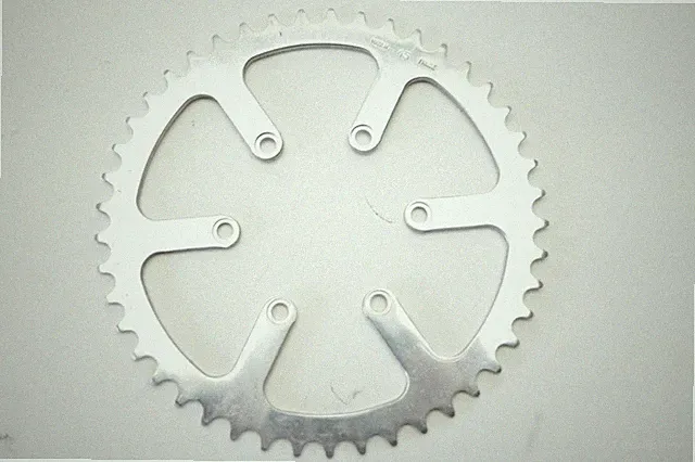 FRENCH 6 BOLT ALLOY 45 TOOTH BICYCLE 80 MM BOLT CIRCLE DIAMETER CHAIN RING