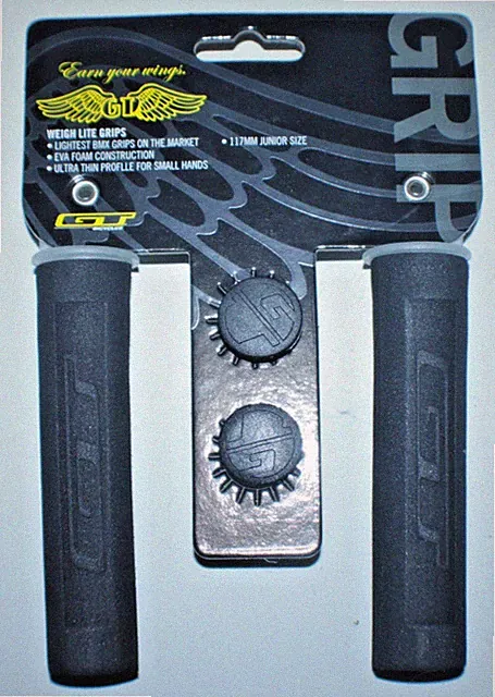 GT Junior BMX Bike Grips Black 117mm EVA Foam Light Thinest Free USA Shipping :)