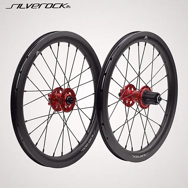 Kids Child Folding Bike Wheelset 16in 349 Depth 30mm 11 Speed Disc Wheels