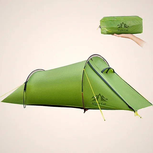 Light 1 / 2 Personal Tunnel Tent For Camping Backpacking Bicycle Trekking
