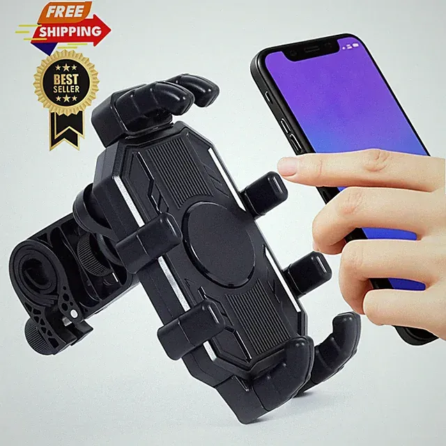 Motorcycle Phone Mount Holder - [Dual Vibration Shock-Absorption
