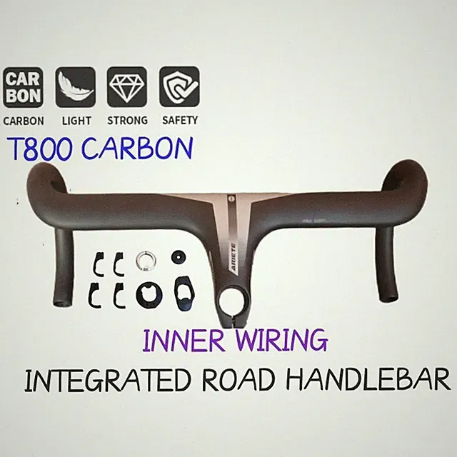 Road Bicycle Carbon Integrated Handlebar for 28.6mm Fork Steer with Spacers