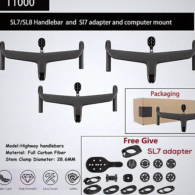 Road Bicycle Full Internal Cable Routing Handlebar Integrated Carbon Handlebar