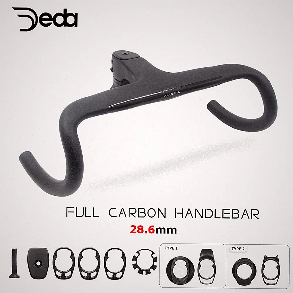 Road Bike Internal Cable Integrated Drop Bar Full Carbon Fiber Bicycle Handlebar