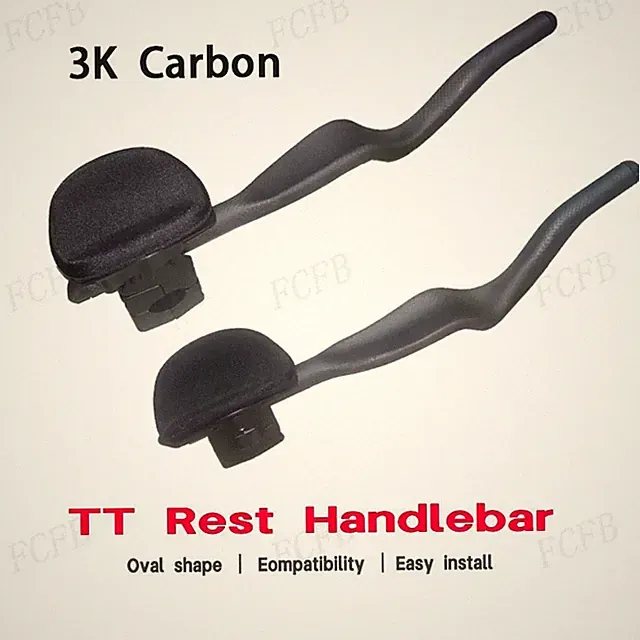 Road Fixed Gear Bicycle Triathlon Time Trick Carbon Extended TT Rest Handlebar