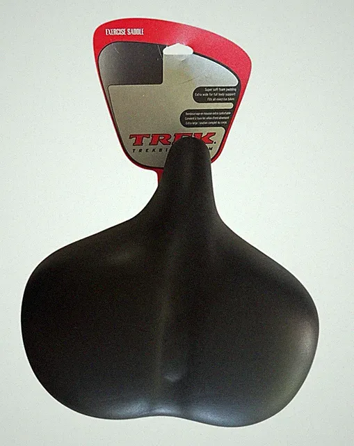 Trek Extra Wide Soft Foam Padded Black Saddle Seat Fits All Exercise Bikes 82789