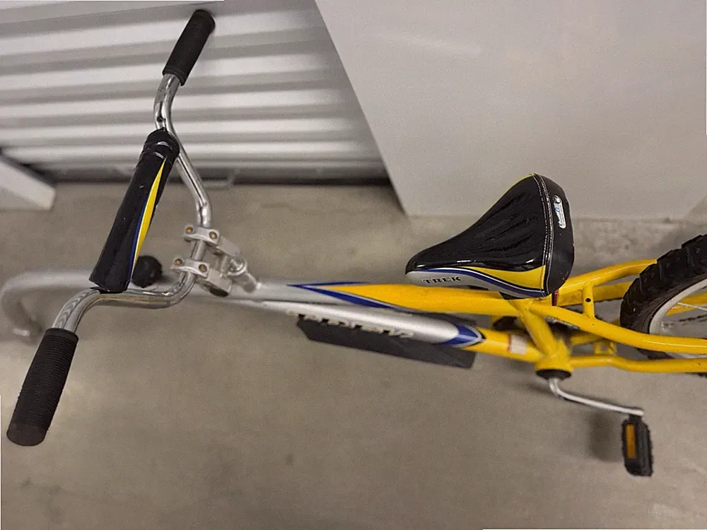 Trek Mountain Train One-Wheeled Child Trailer 20 in Yellow Silver Black Bike