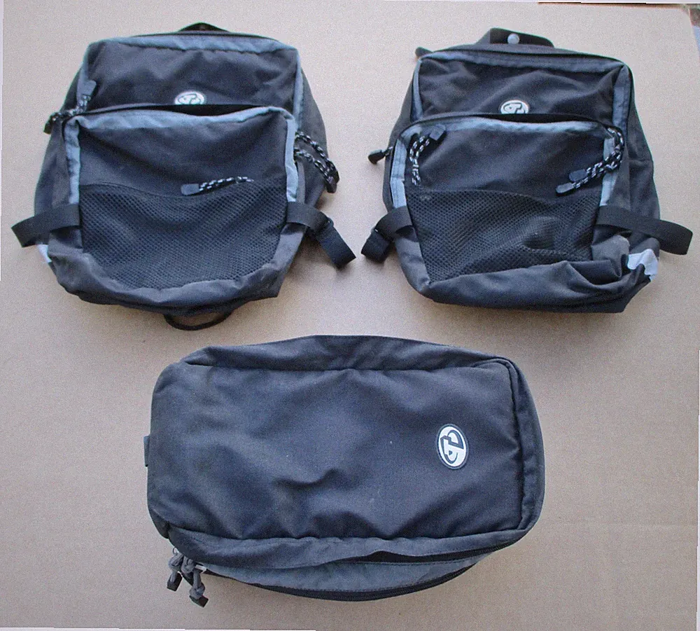 Trek Panniers and Trek Trunk Rack Bag Bicycle Touring Expandable 90's Vintage