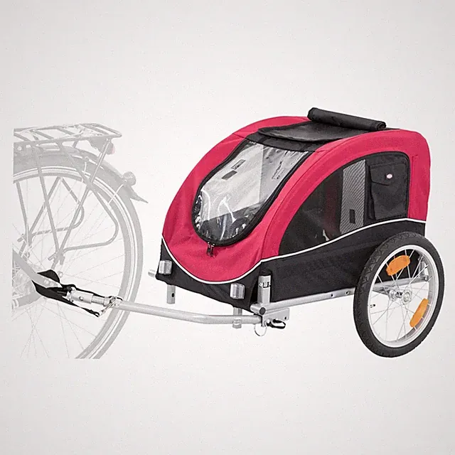 TRIXIE Medium Dog Bike Trailer - Foldable Pet Bicycle Trailer for Dogs up to...