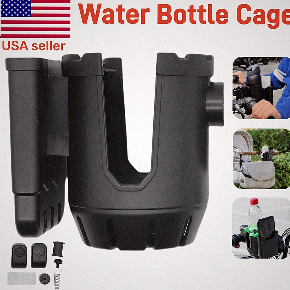 Water Bottle Cage Mount Drink Bicycle Handlebar Bike Cup Holder Cycling Beverage